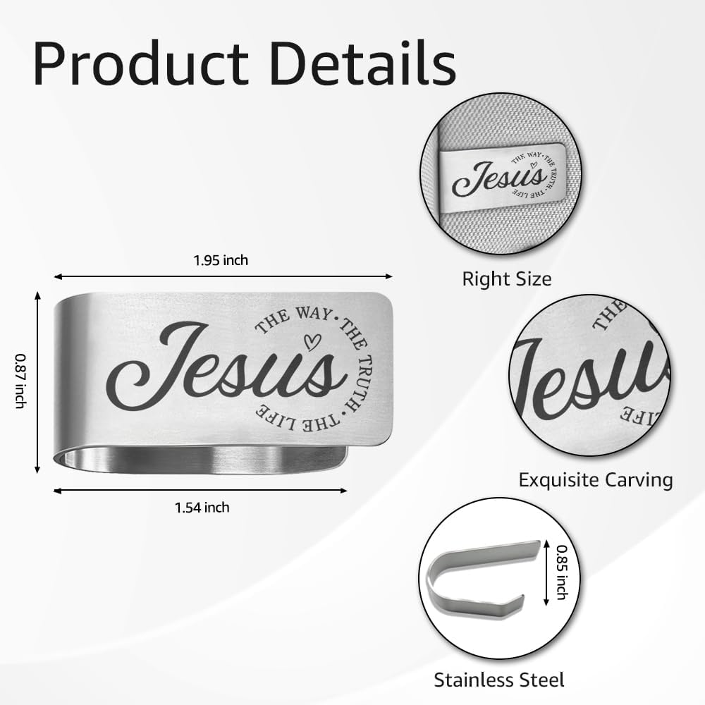 Catholic Car Visor Clip, Christian Visor Accessory for Men Women