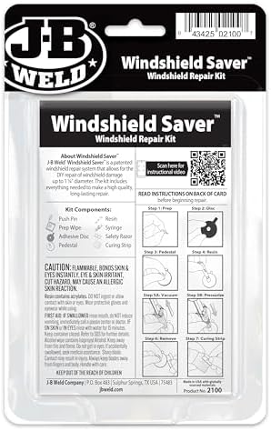 J-B Weld 2100 Windshield Saver Repair Kit, 0.025 fl. oz