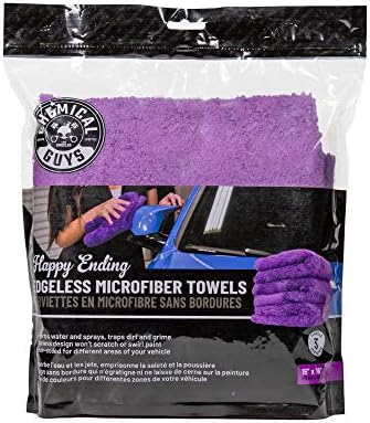 Chemical Guys, Happy Ending Ultra Plush Edgeless Microfiber Towel, Purple