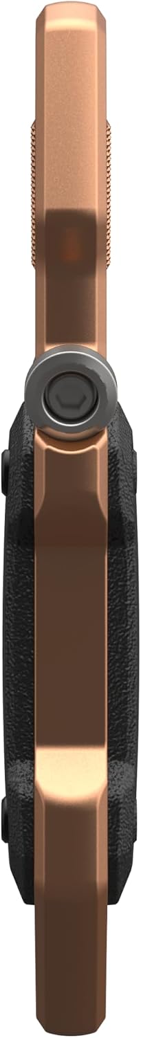 URBAN ARMOR GEAR UAG Designed for AirTag (Gen 2 & 1) Case with Built-in Bottle Opener Monarch - Hard Shell Lock Case AirTag Holder Locking Carabiner for Keys, Luggage & Bags, Black/Copper