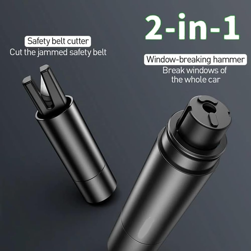 Car Window Breaker, Glass Hammer, Breaking Glass Breaker, Car EscapeTool and Seatbelt Cutter, for Land and Underwater (4Pcs)