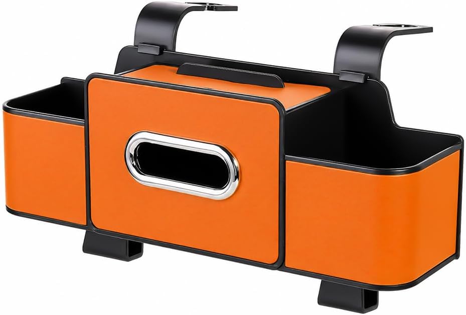 4-in-1 Car Backseat Organizer, Orange