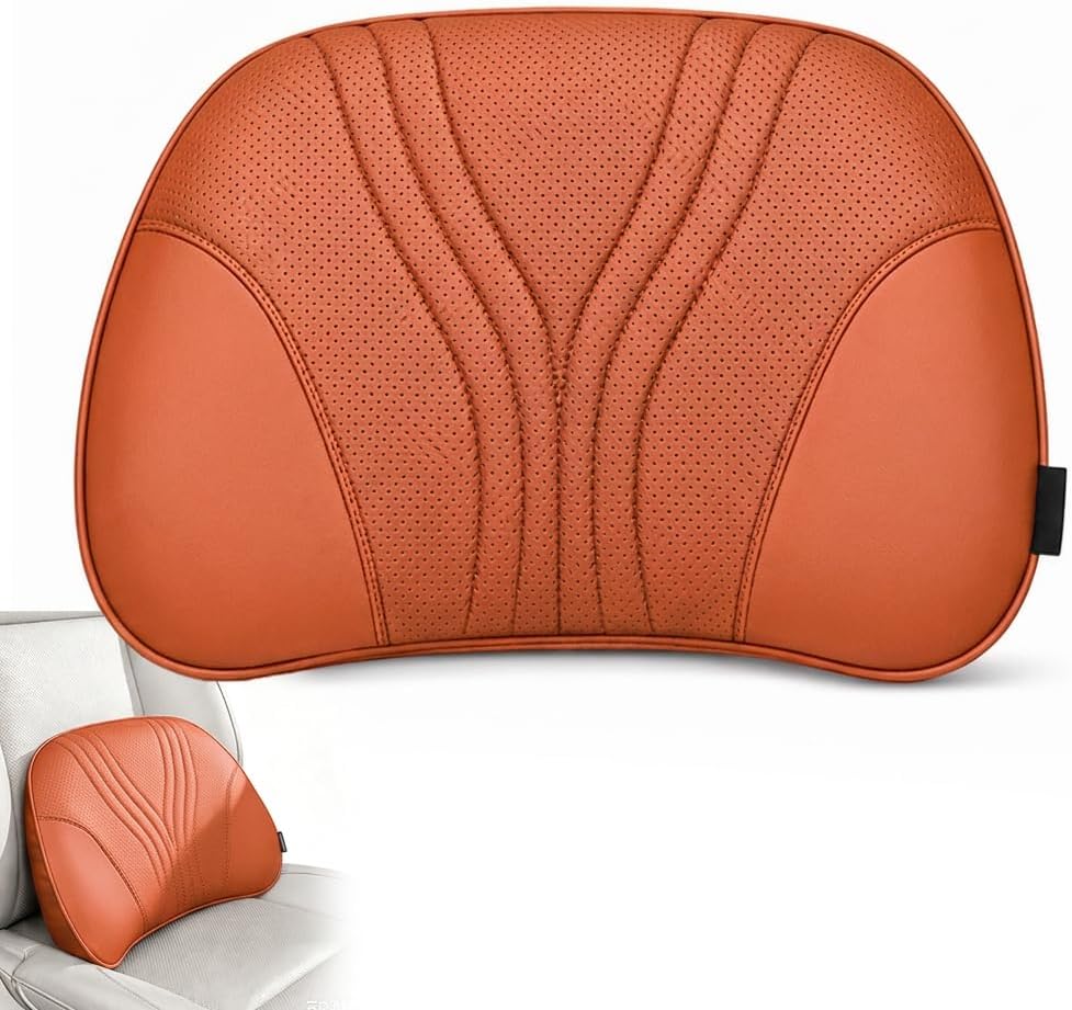 Universal Memory Foam Car Lumbar Support Pillow (Orange)