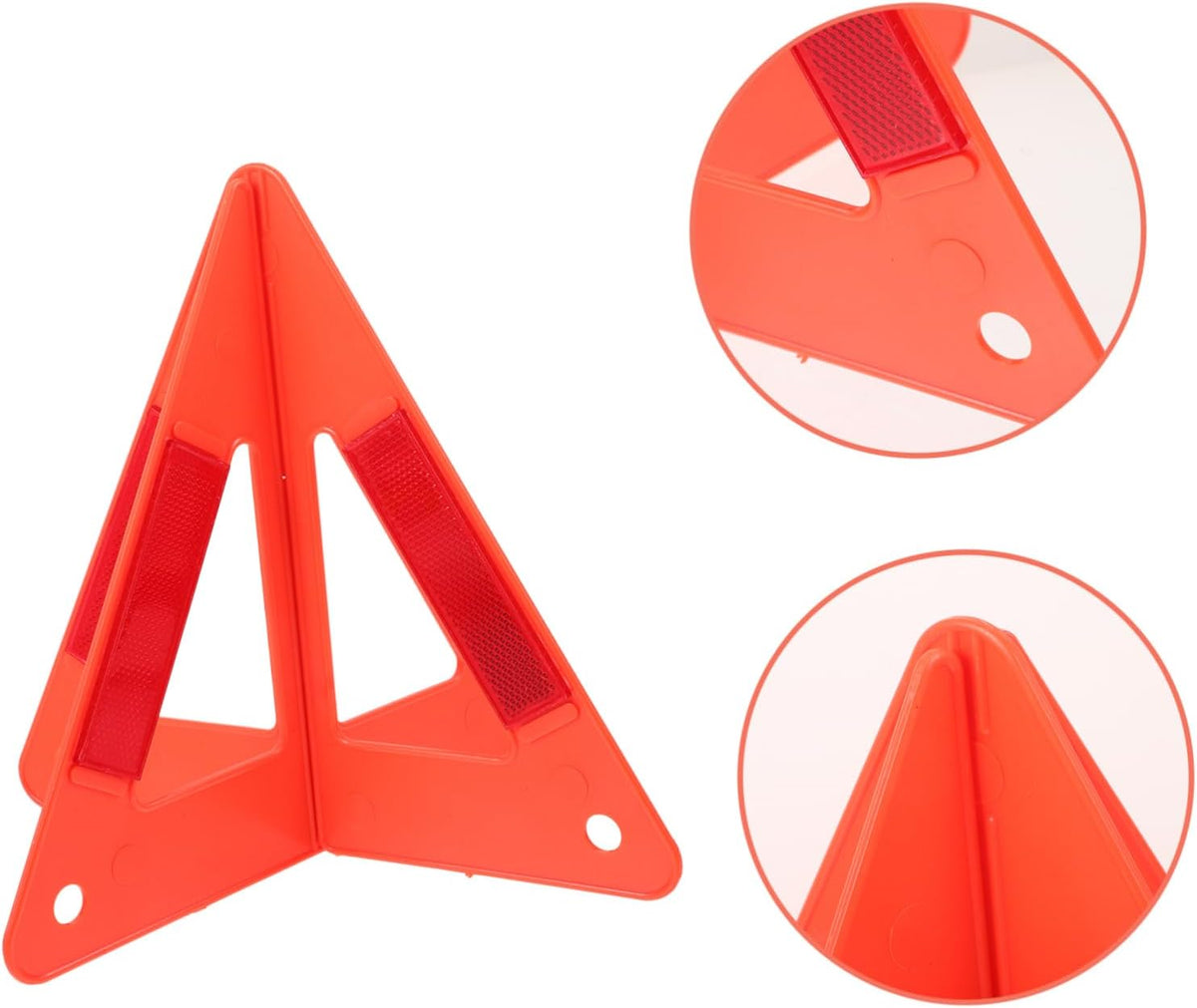 Reflective Safety Triangle Roadside Warning Sign Plastic Red