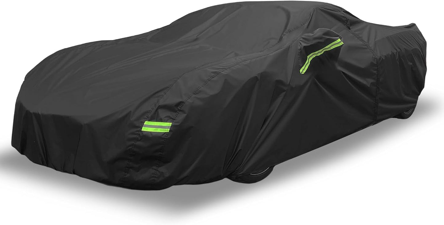 X AUTOHAUX Waterproof Car Cover for Chevrolet Corvette C4 C5 C6 C7 1984-2019 210D Outdoor Full Car Cover All Weather Windproof Sun Rain Protection with Door Zipper