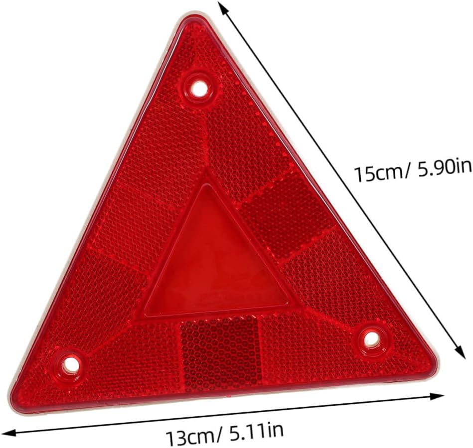 10 Pack Warning Triangle Reflective Road Safety Sign with Plastic