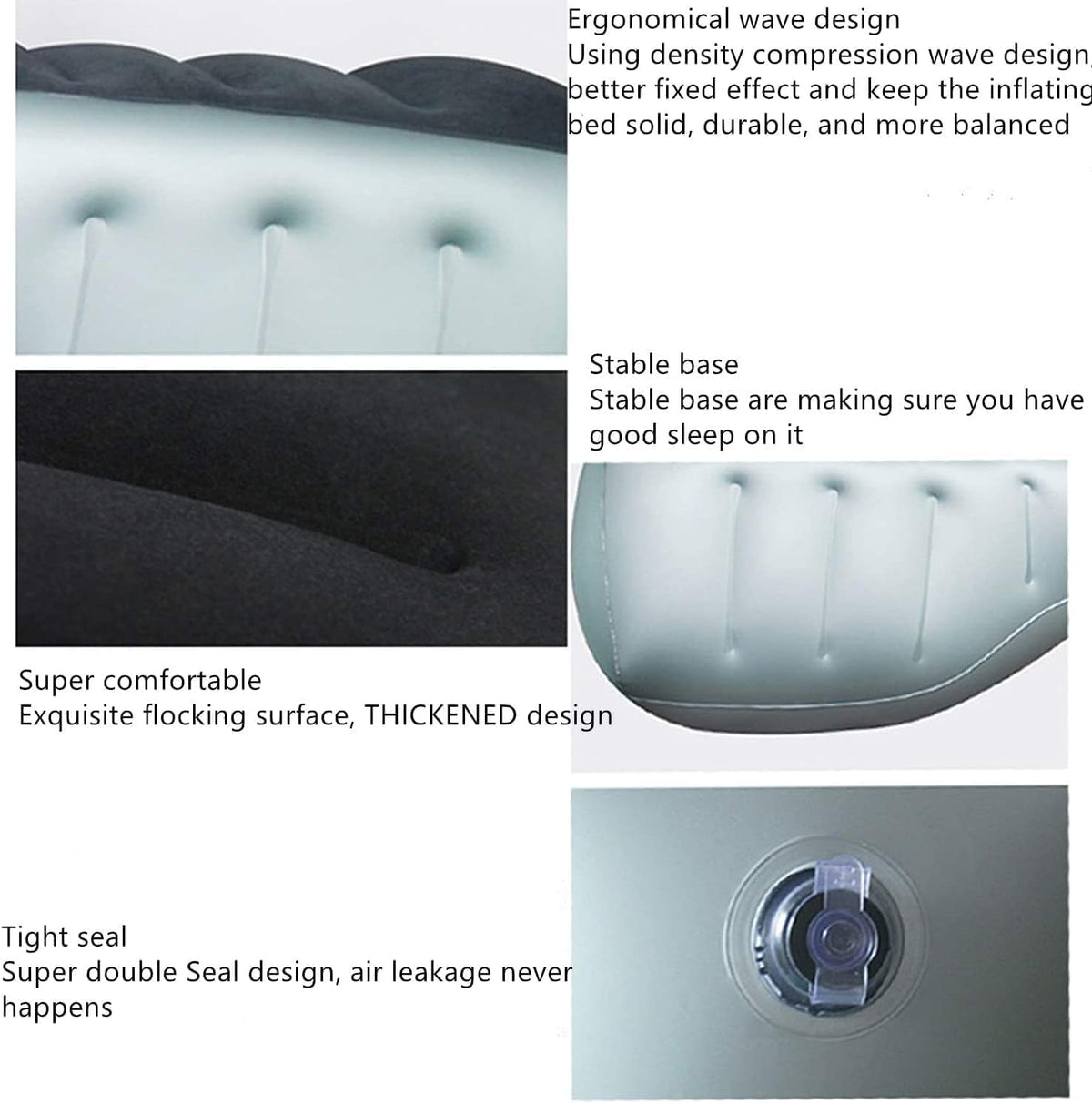 Inflatable Car Air Mattress Back Seat Bed with Air Pump, Universal Back Seat Gap Filler Pad Extender for SUV Camping Sleeping Travel Rest