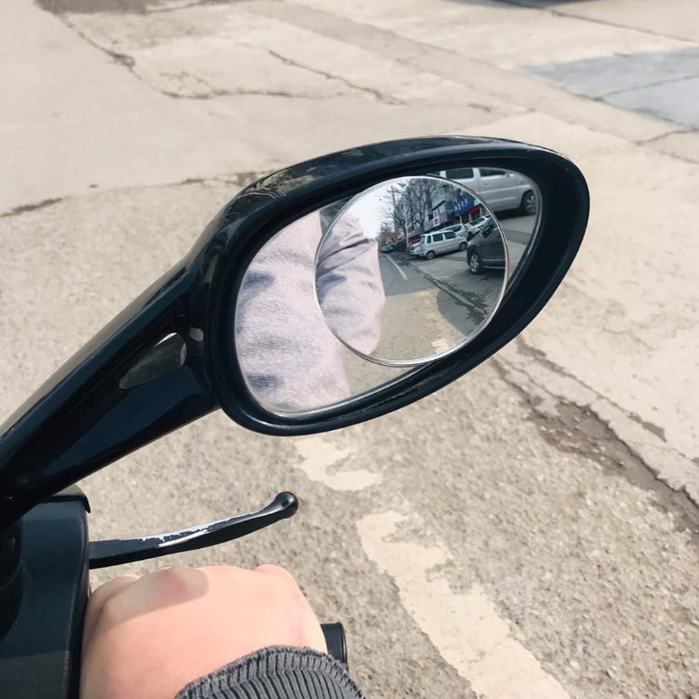 2PCS Large Stick-on Convex Blind Spot Mirror, 3.75" HD Glass Big Round Convex Rear View Mirror, Strong Adhesive for Car, Van, SUV and Trucks (3-3/4"(95mm), Frameless)