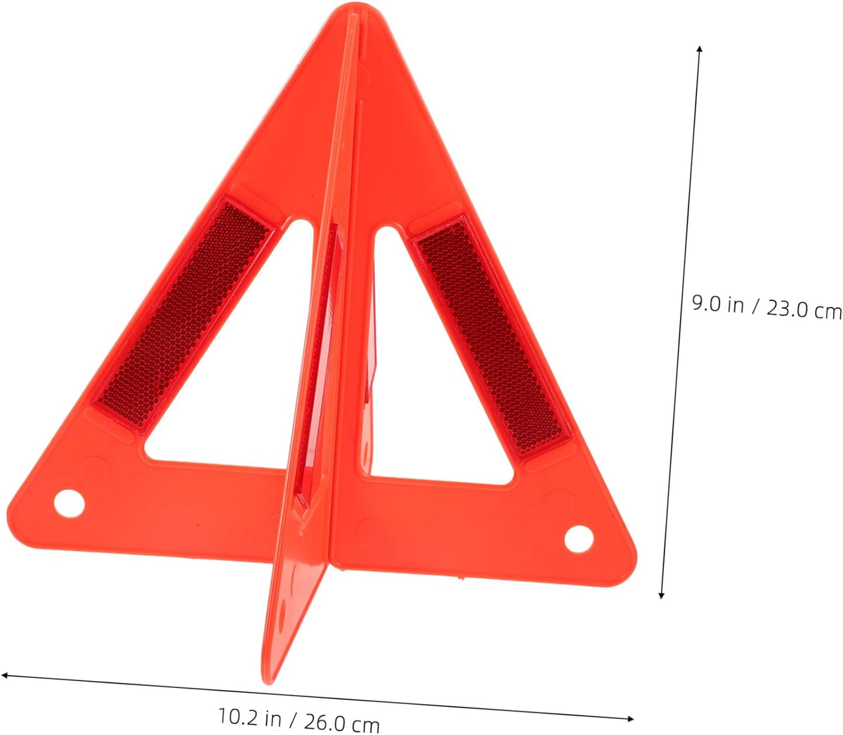 Mobestech Reflective Road Warning Triangle Plastic Safety Sign for Cars