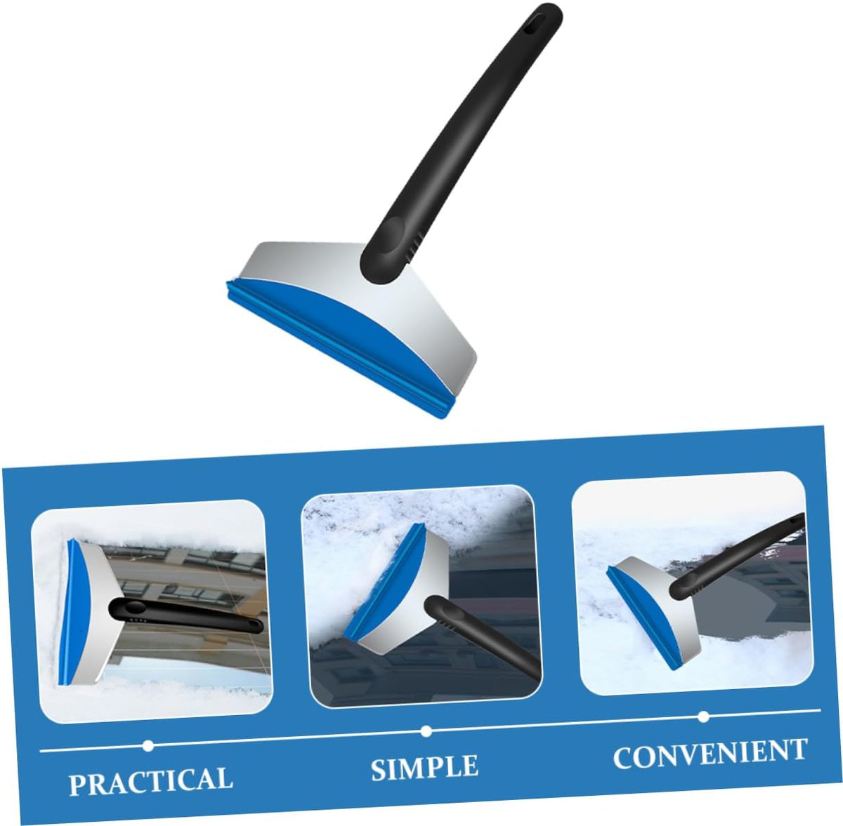 Durable Snow Shovel and Ice Scraper for Windshield Snow Removal Portable Car Accessory Trucks and Suvs