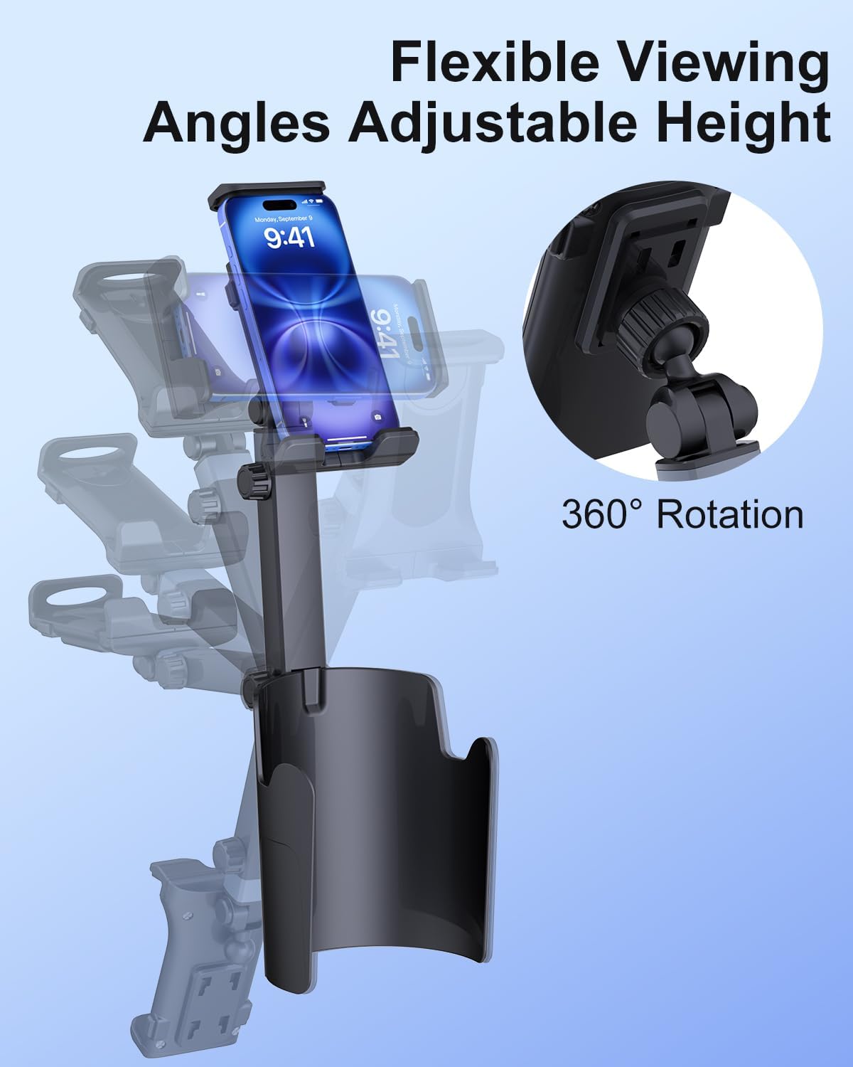 Vitog 2-in-1 Phone Holders for Your Car, Universal Cup Holder Phone Holder