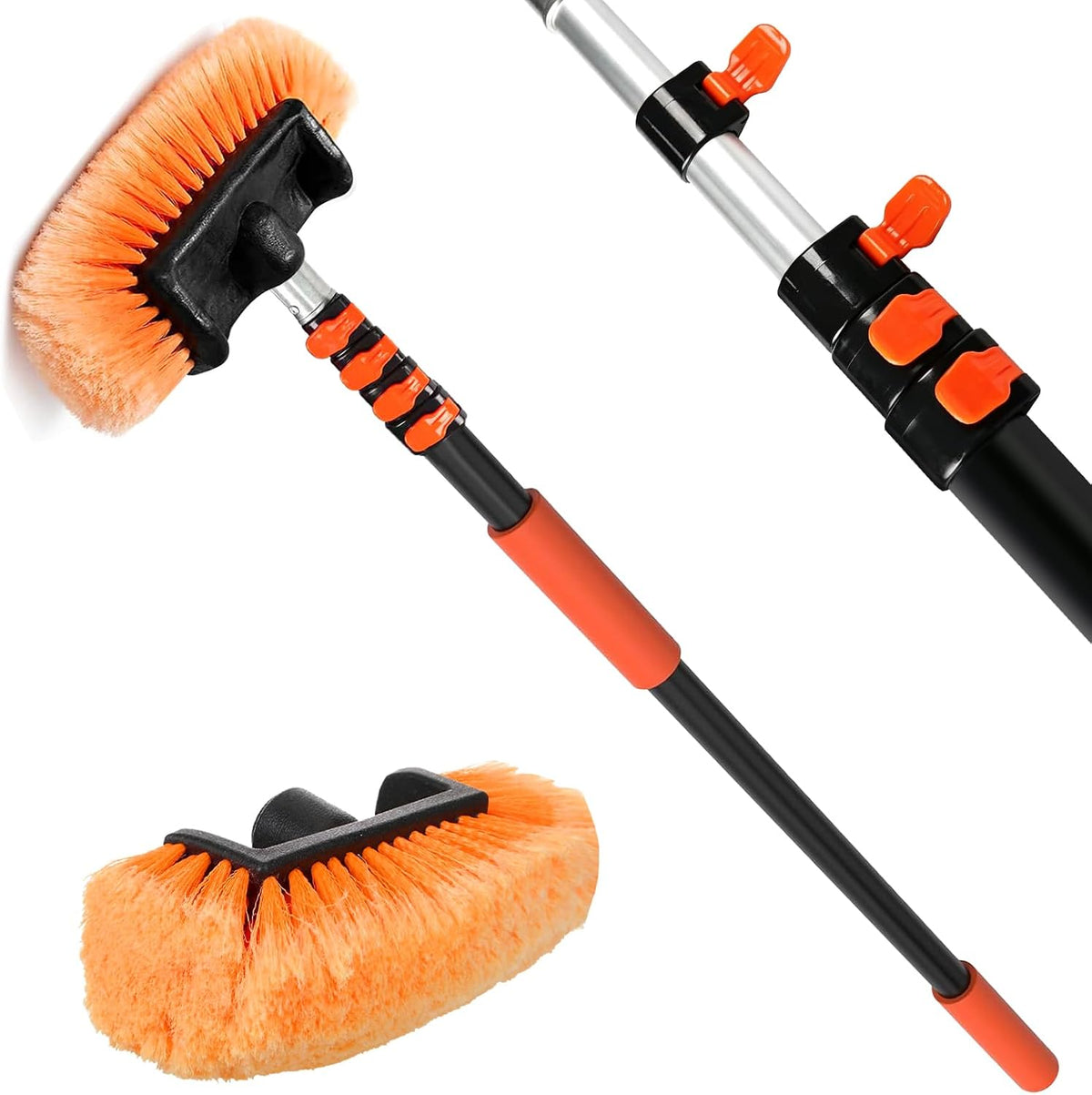 PIMEKOY 60" Car Wash Brush with Long Handle for Washing Exterior Car, Truck