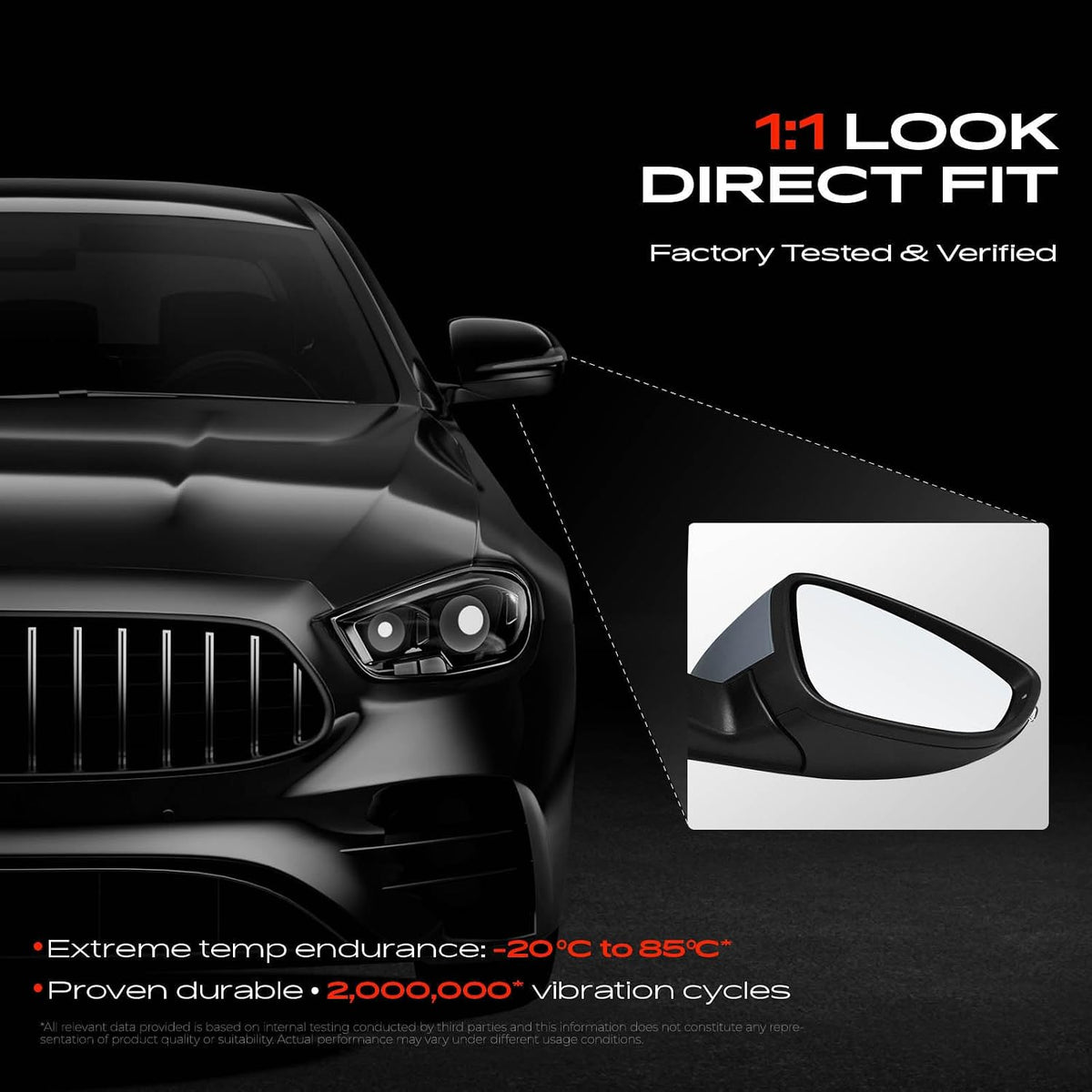A-Premium Passenger Side Power Door Mirror Compatible with Volkswagen