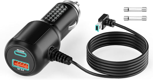 VASTHOME Mini USB Car Charger for Garmin Nuvi & Dezl GPS, PD 20W, 11.5FT