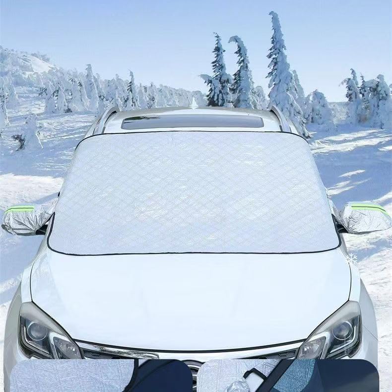 Car Windshield Snow Cover Magnetic Winter Cover for Buick Envista/Chevy Chevrolet Trax 2024 2025, Foldable Anti-Snow Cover with Side Mirror Protector Automotive Exterior Accessories