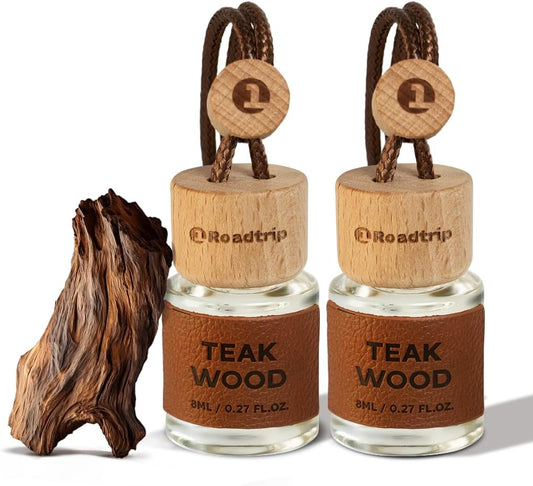 Hanging Car Air Freshener 2 Pack 8ML - Light Sandalwood Fragrance - Car Diffuser - Helps Reduce Odors - Car Interior Accessory