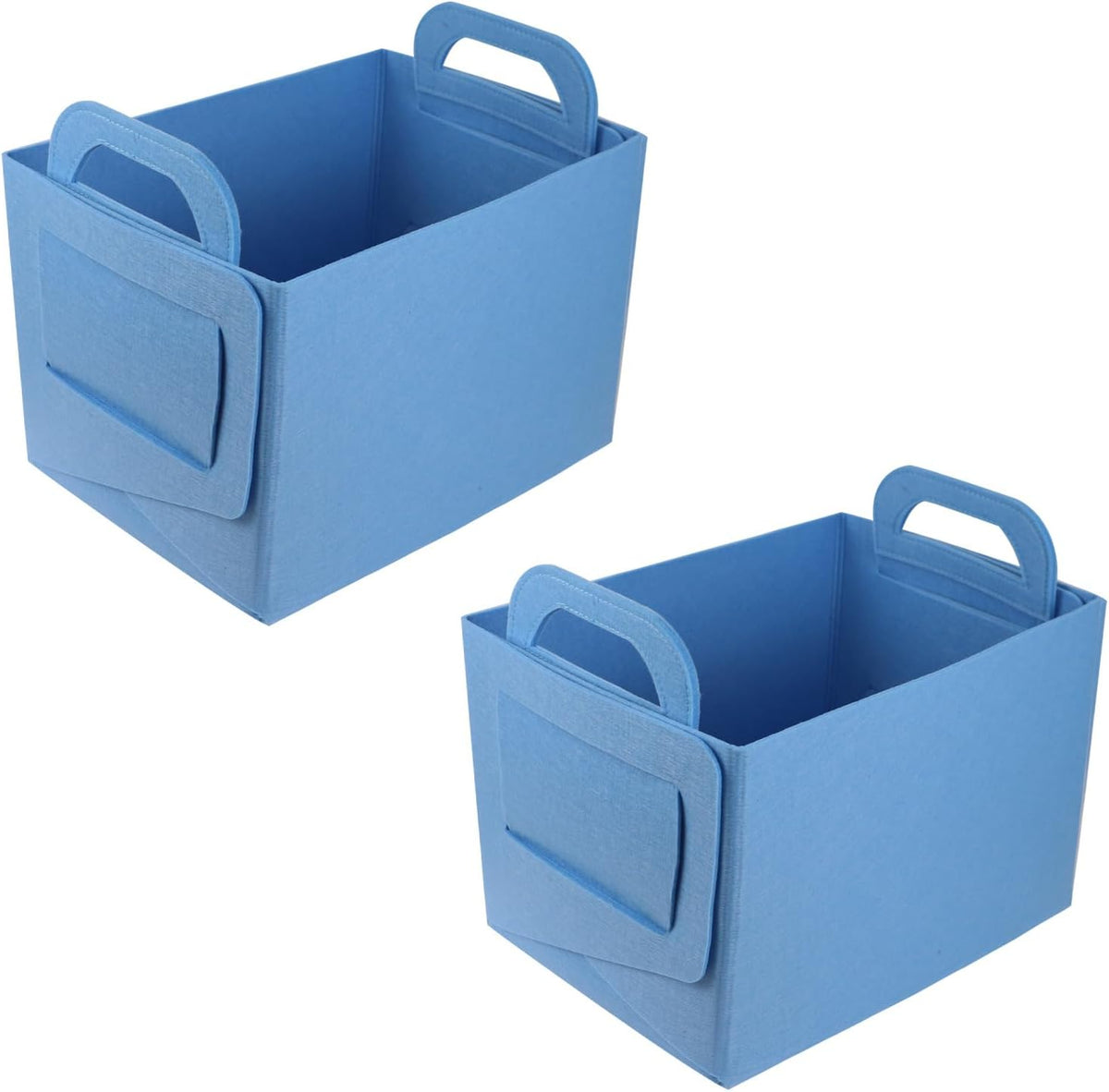 Hovom 2PCS Car Trunk Organizer, Foldable Trunk Organizer for SUV, Collapsible Felt Vehicle Organizers and Storage Box, Universal Felt Storage Basket, Travel Essentials, Car Accessories (Green)