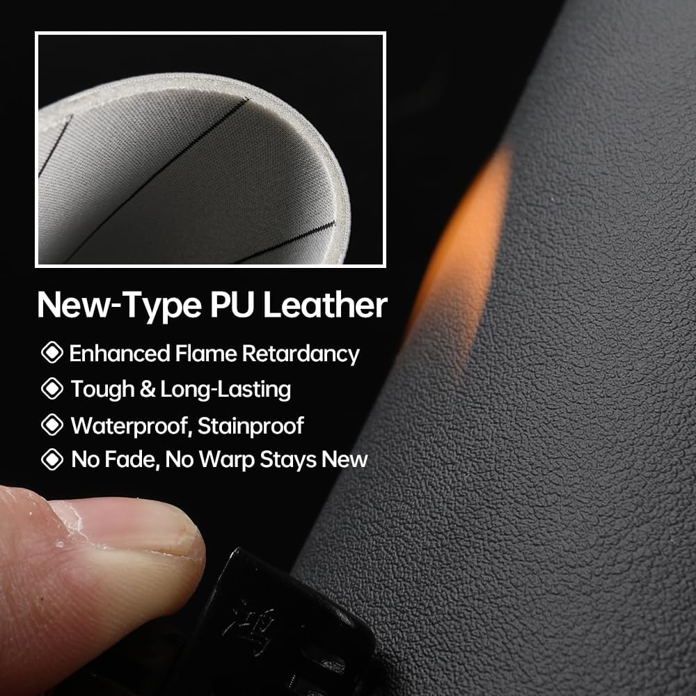 2Pack Leather Car Seat Gap Filler – Anti-Drop Console Organizer, Scratch-Resistant Waterproof Easy to Clean, Fits 90% Vehicles Without Blocking Seat Movement