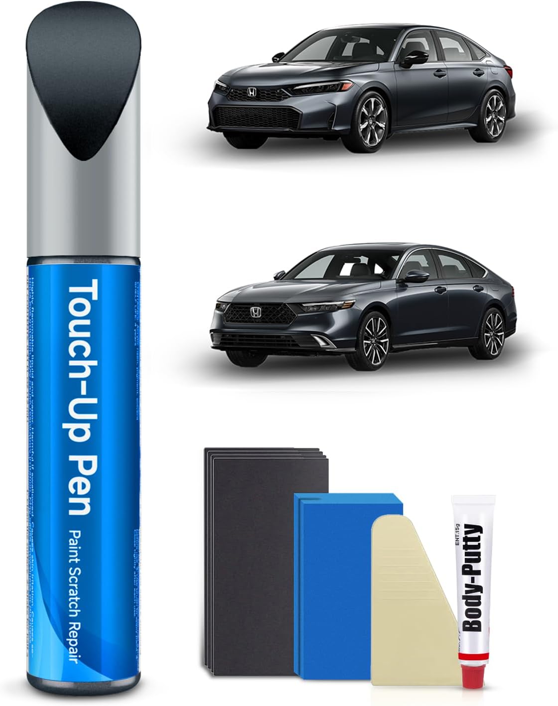 B-588P Obsidian Blue Pearl Touch Up Paint Kit Compatible with Honda Exact Match Car Scratch Repair Touch Up Paint Kit