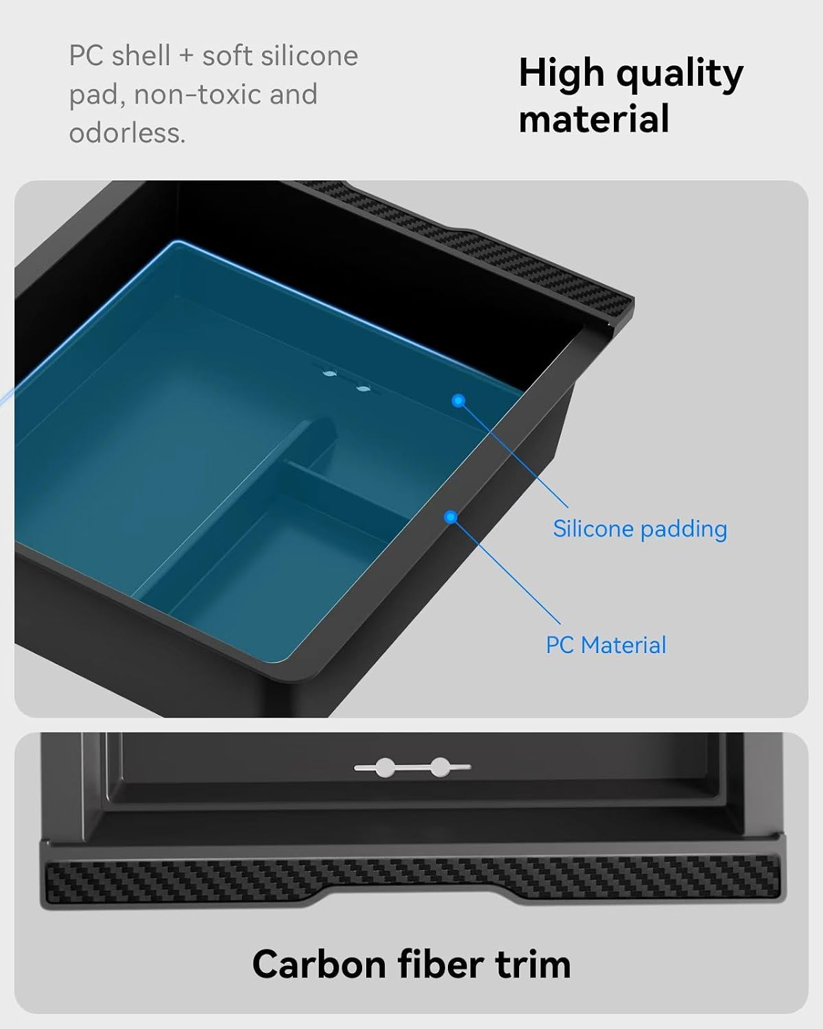for 2026 Tesla Model 3 Highland Center Console Organizer Tray 4 PCS