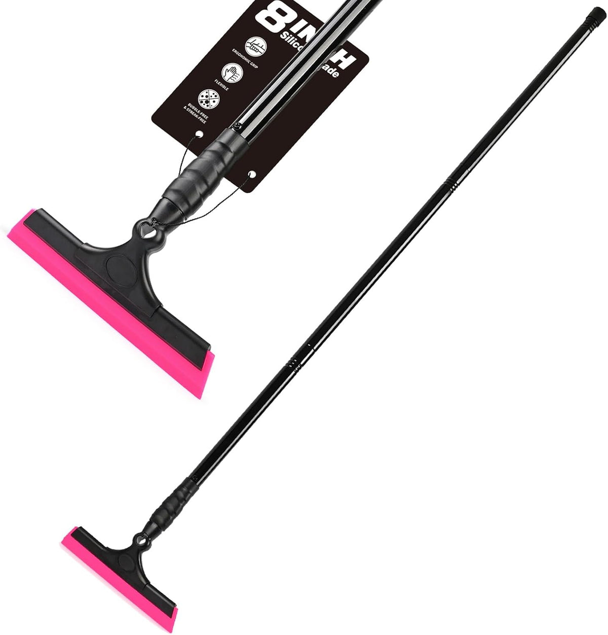EHDIS 8 Inch Wide Silicone Window Tint Squeegee 16‘’ -45 ‘’ Long Handle