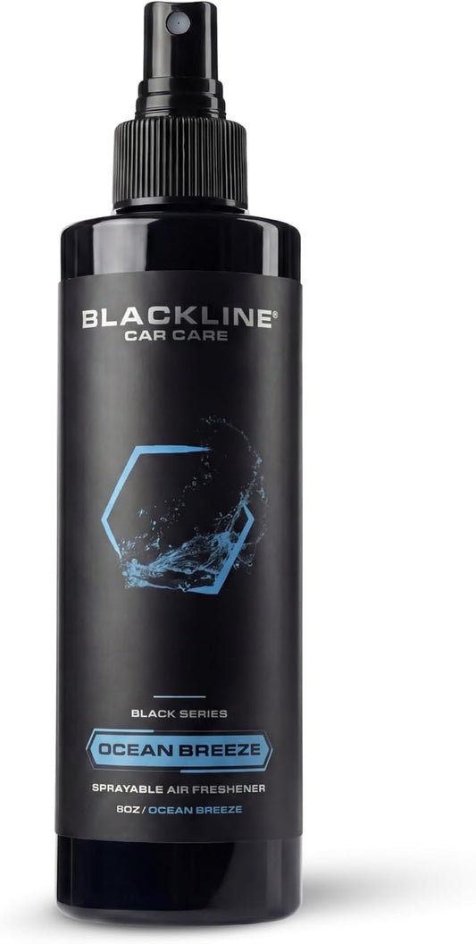 Blackline Car Care - Ocean Breeze Car Air Freshener Spray, Premium Odor Eliminator for Cars, Trucks, RVs, SUV, or Home Use - 8 fl OZ - Air Freshener - Ocean Breeze Spray