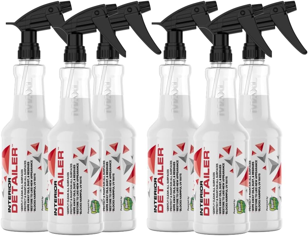 MAXL® Interior Car Cleaner Detailer Spray, NeverDust® Technology, 6 x 20 oz | Repels Dust, Wipes Oil, Residue with Matte Finish for Leather, Dash, Trim & Screens, Safe on All Surfaces