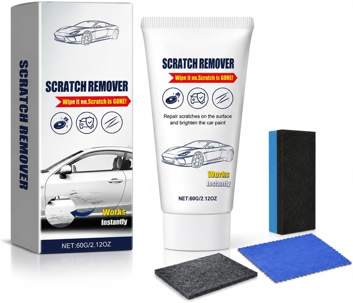 Car Scratch Remover Kit with Nano Cloth, Paint Repair Paste, 2.12 oz