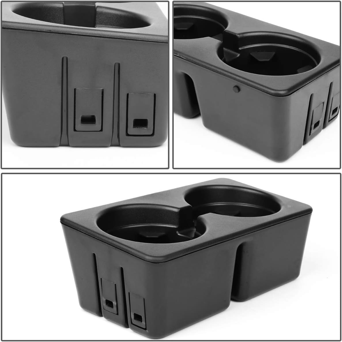 DNA MOTORING Front Center Console Cup Holder Insert Replacement Compatible with 07-14 Silverado Sierra Avalanche Tahoe Suburban Yukon Escalade, 22860867, 22860867, ZTL-Y-0049