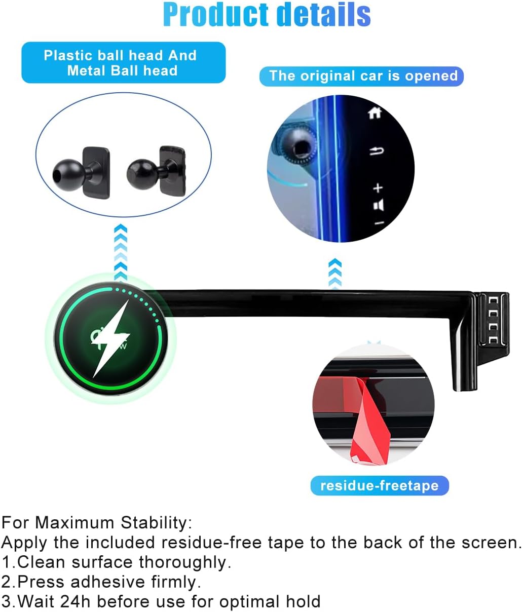 Qi2.2 Max 25W Fast Wireless Car Charger Phone Holder for Toyota RAV4 2026 12.9inch Navigation Screen Car Cell Magnetic Phone Mount for Toyota RAV4 XSE Limited Hybrid GR Sport Interior for iphone 16 17
