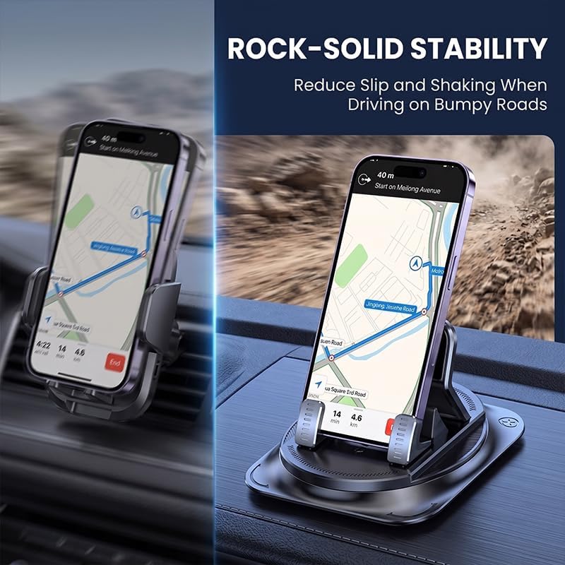 MENDED Car Phone Holder 360 Degree Rotation Dashboard Mount 2026, 3PCS
