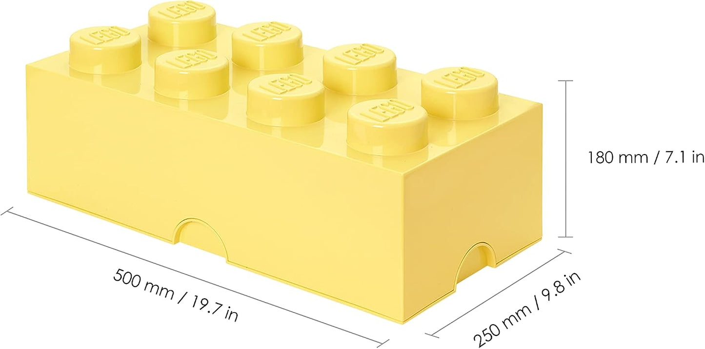 Room Copenhagen, LEGO Storage Brick Box - Stackable Storage Solution - Brick 8, Cool Yellow