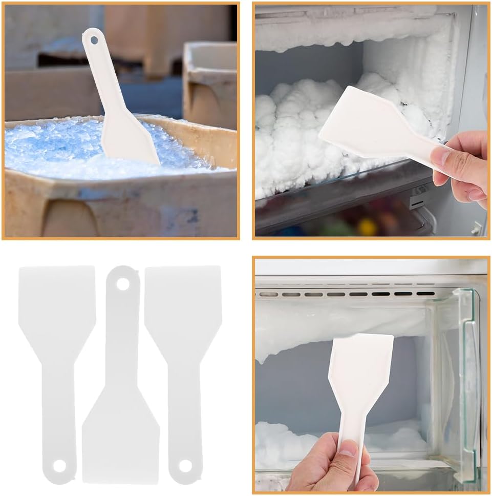 ABOOFAN Refrigerator Ice Scraper Deicing Shovel for Freezer Fridge Scraper Ice Removal Tool 6.10 X 2.16 X 0.11 in 5-pack for Kitchen Stove Windows Bakeware Wall Hanging Storage