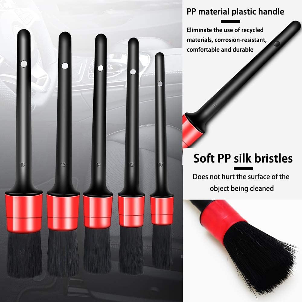 10PCS Car Auto Detailing Brushes Set Interior & Exterior Cleaner