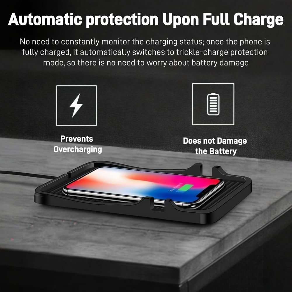 Wireless Charger Car Charging Pad for GMC Acadia 2016-2019,15W Fast Wireless Phone Charger,Non Slip Wireless Charging Mat,for Car Desk & Travel,for iPhone Samsung LG,USB
