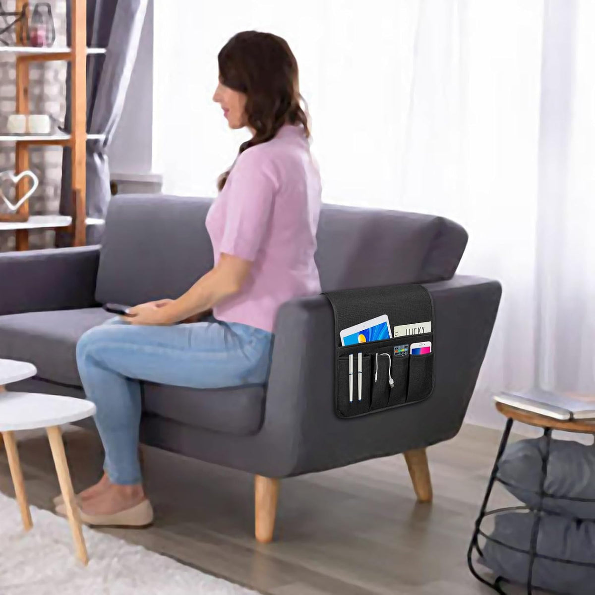 Remote Control Holders for Armchairs, Couch Caddy, Featuring Non-Slip Bases
