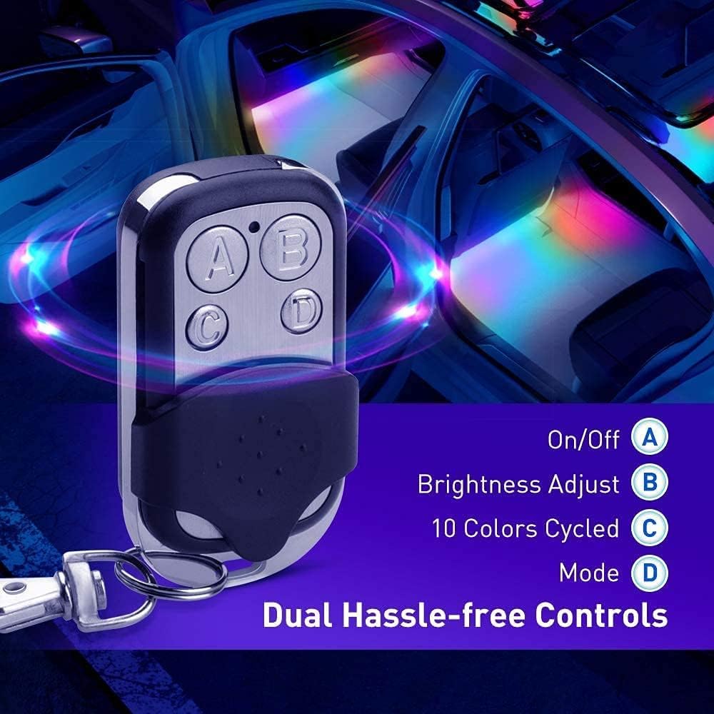 Govee Car Lights, RGBIC, Smart Interior Car Lights, APP&Remote Control | 72 LED Lights, for Decor, DIY Mode and Multiple Scene Options, 2 Lines Design