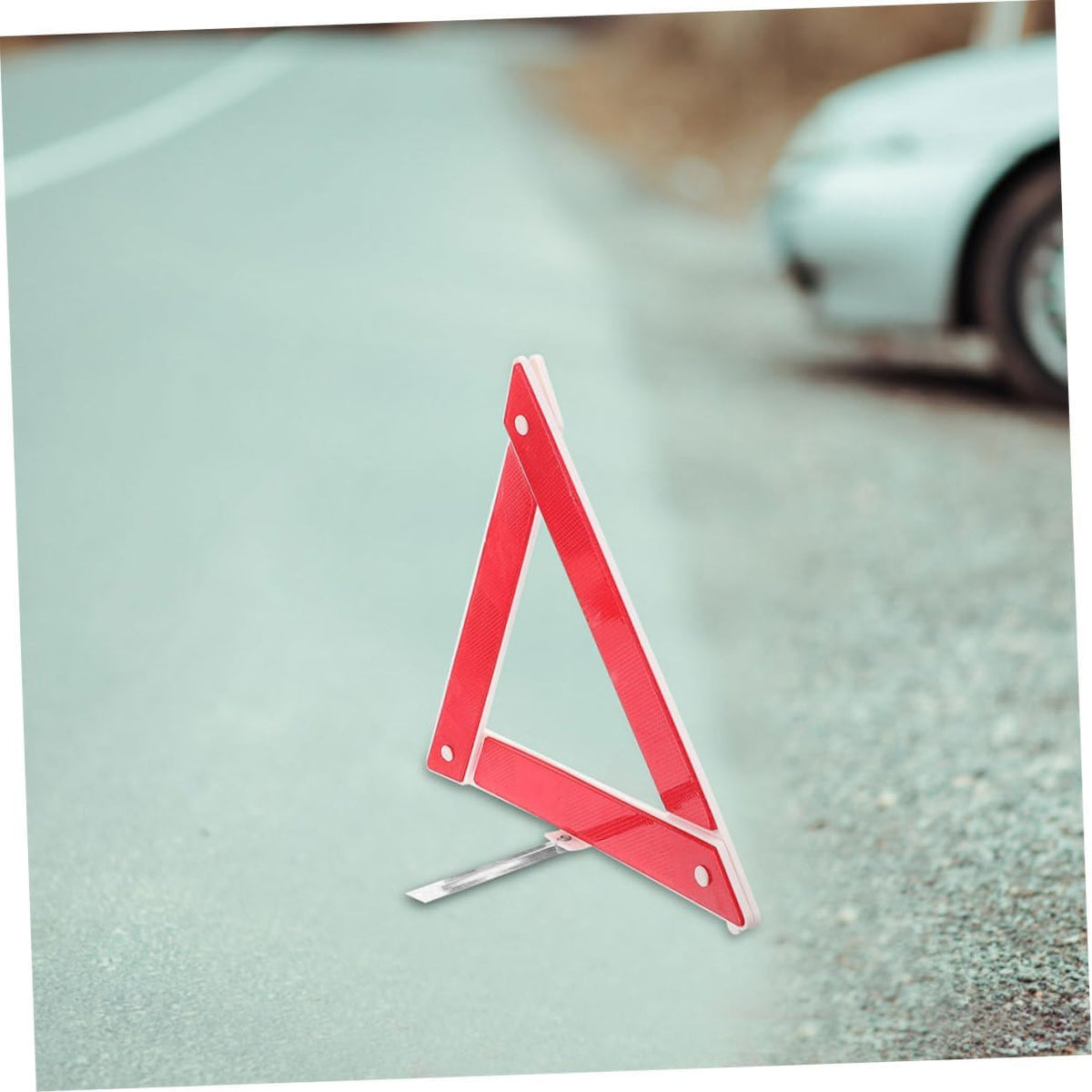 2 Pack Reflective Triangle Warning Signs for Vehicles, Foldable