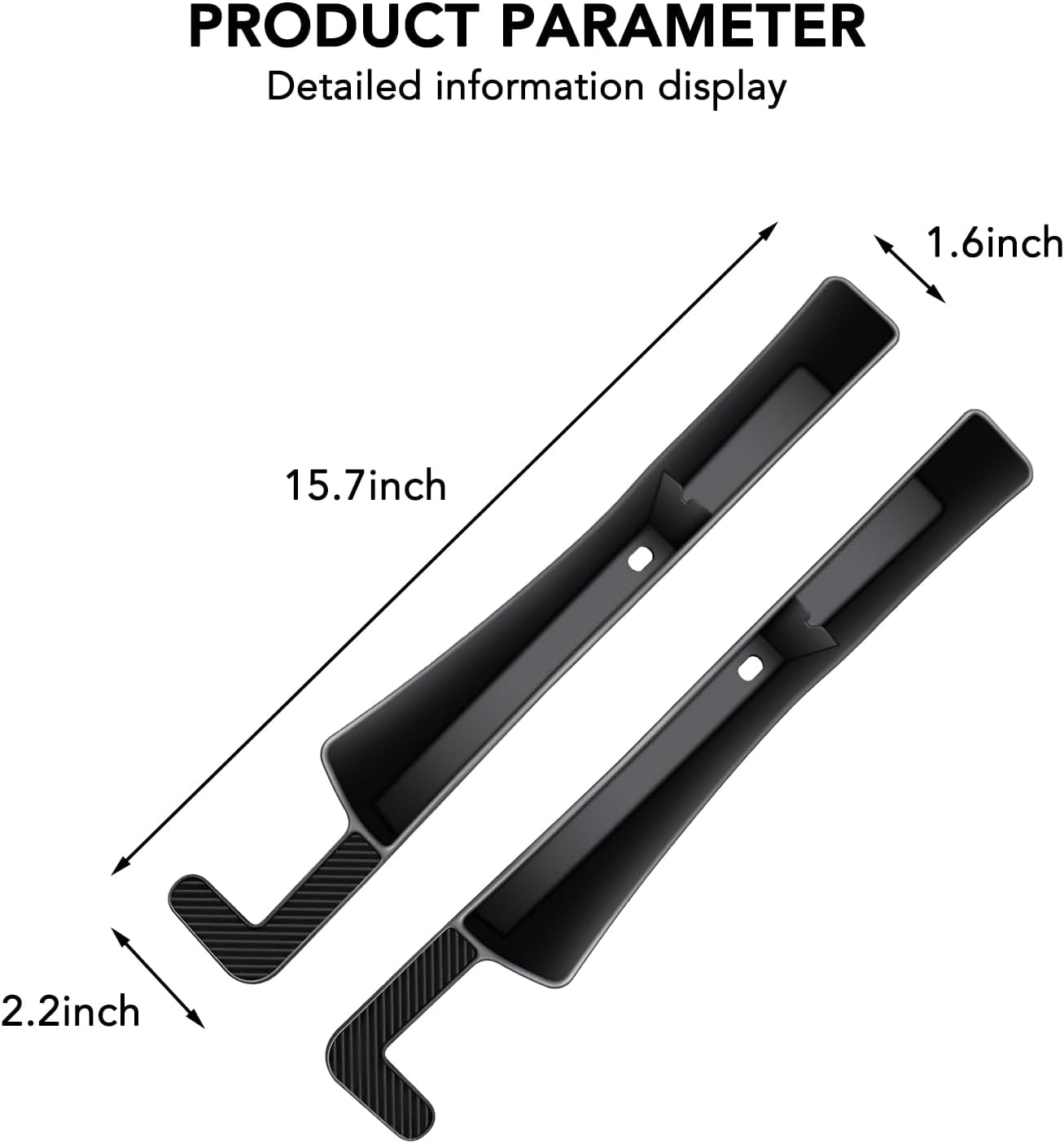 LEIWOOR Car Seat Gap Filler with Phone Holder - Universal Fit Anti-Drop Center Console Gap Blocker for Most Cars, Soft TPE Material Seat Side Storage Organizer (2 Pack)