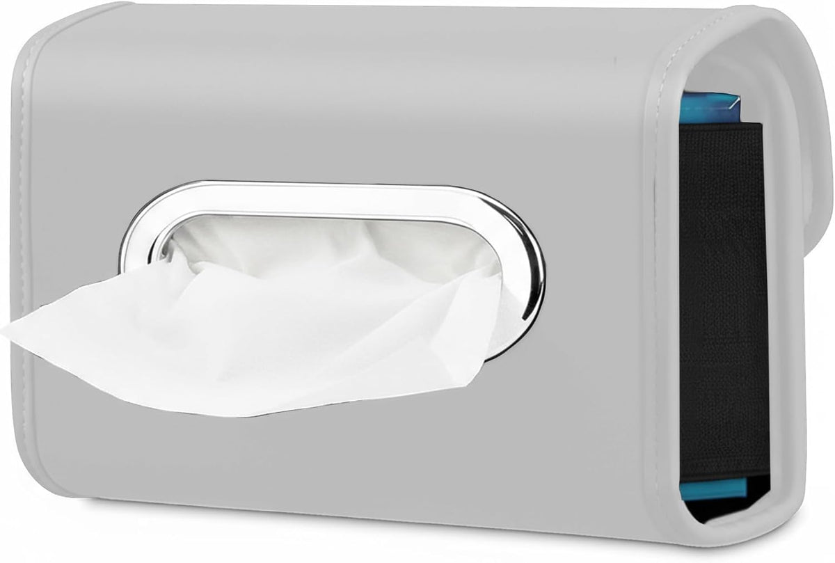 Lucrum Extra Large Car Tissue Holder - PU Leather Tissue Box Cover