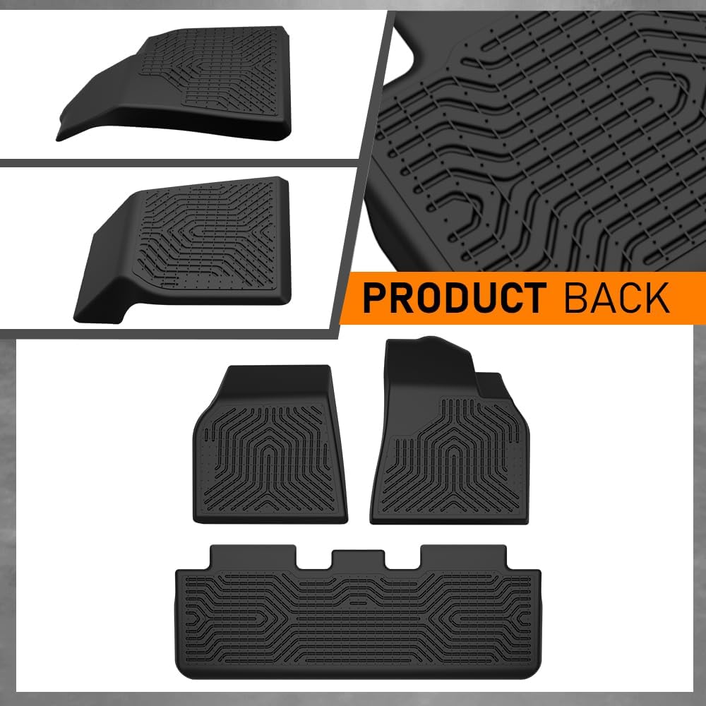 G-Plus TPE Floor Mats Fit Tesla Model Y 2020-2024 5-Seat
