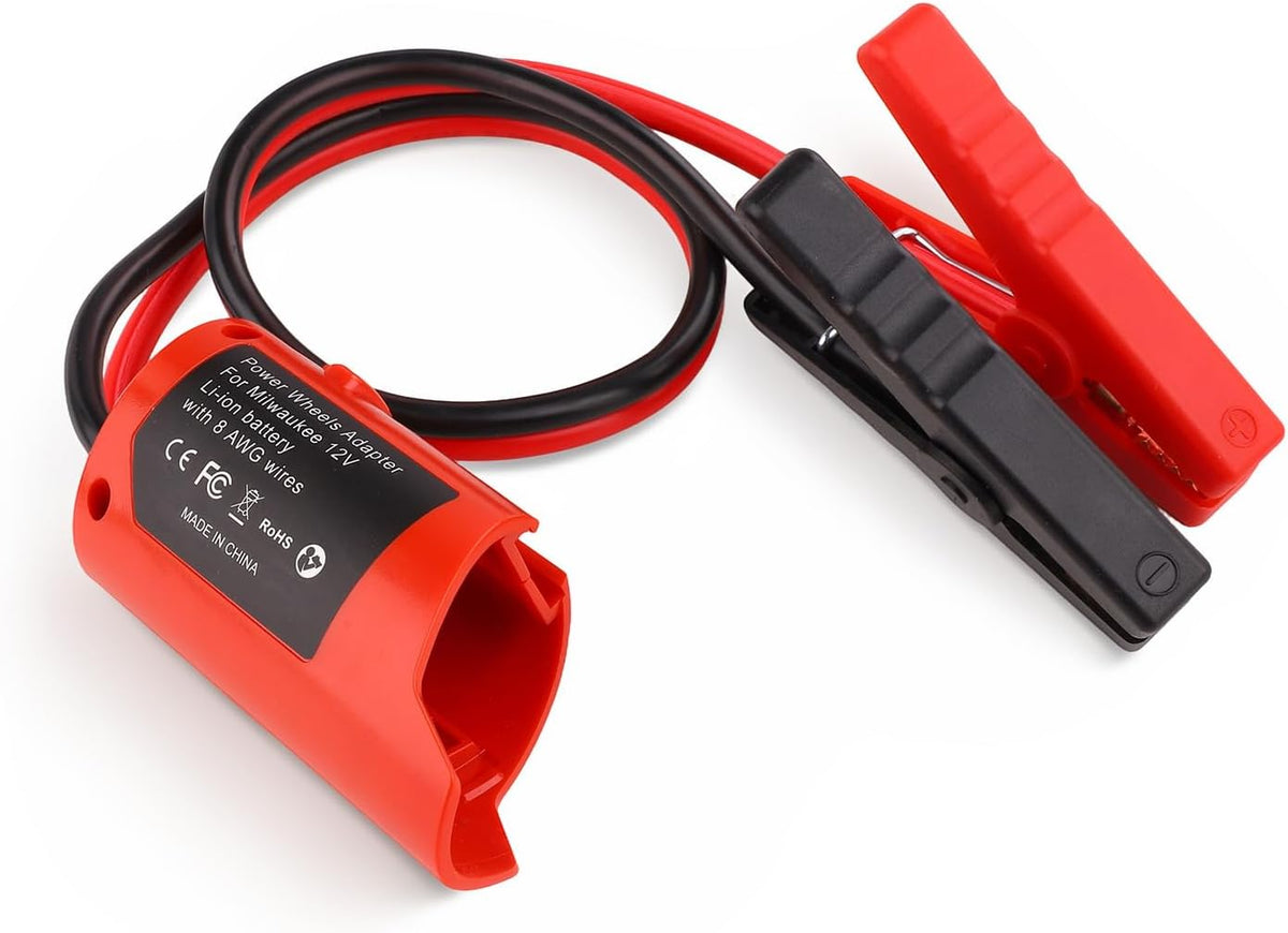 Jumper Cable Clamps Adapter Compatible with Mil-Waukee M12 12V Batteries