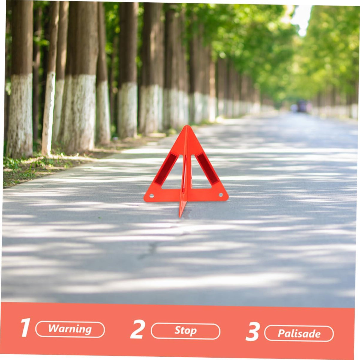 3pcs Reflective Roadside Warning Triangles Lightweight Emergency Triangles for Vehicles Durable Stable Design for Roadside Safety and Breakdown Situations