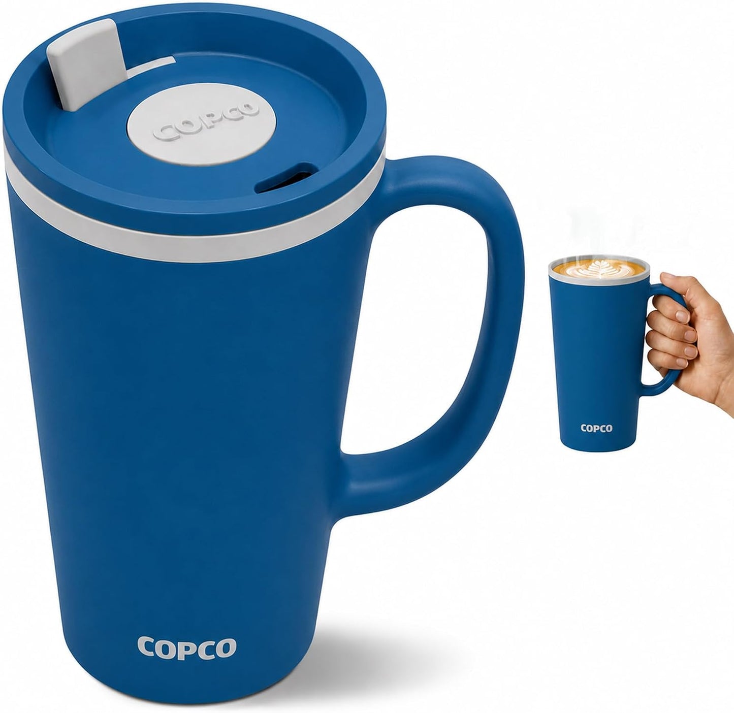 Copco Cone Cone Desk Mug - Blue 16 Oz