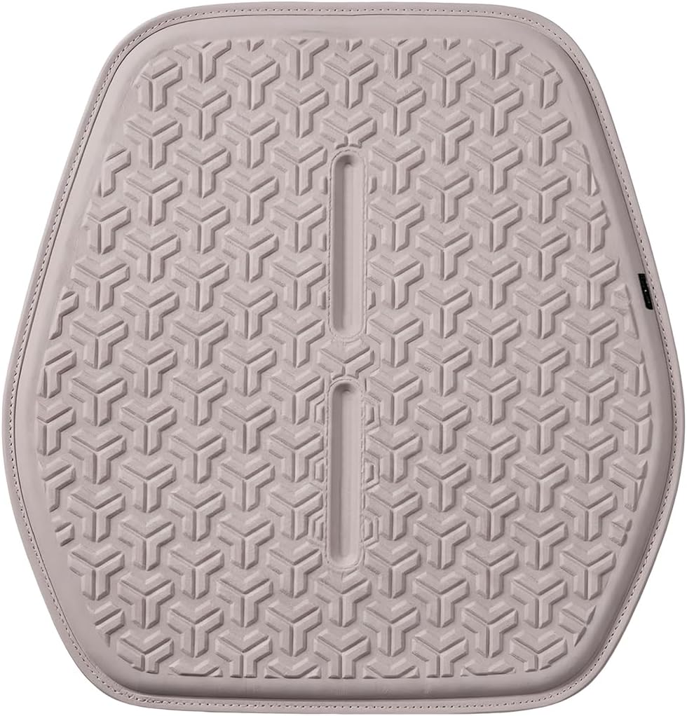 Gel Car Seat Cushion, Soft Cooling Breathable Anti-Slip Driver Seat Mat for Sciatica & Coccyx Pain Relief, Comfortable Auto Interior Chair Protector Pad, Universal Fit (Khaki)
