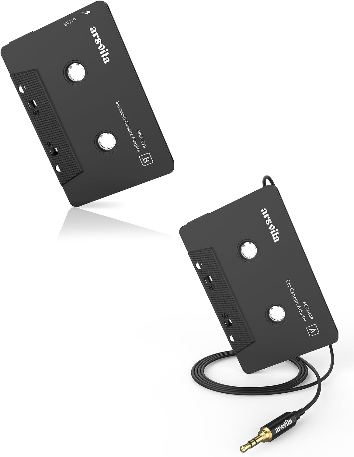 Arsvita Bluetooth 5.0 Wireless Cassette Adapter & Car Audio Cassette to Aux Adapter