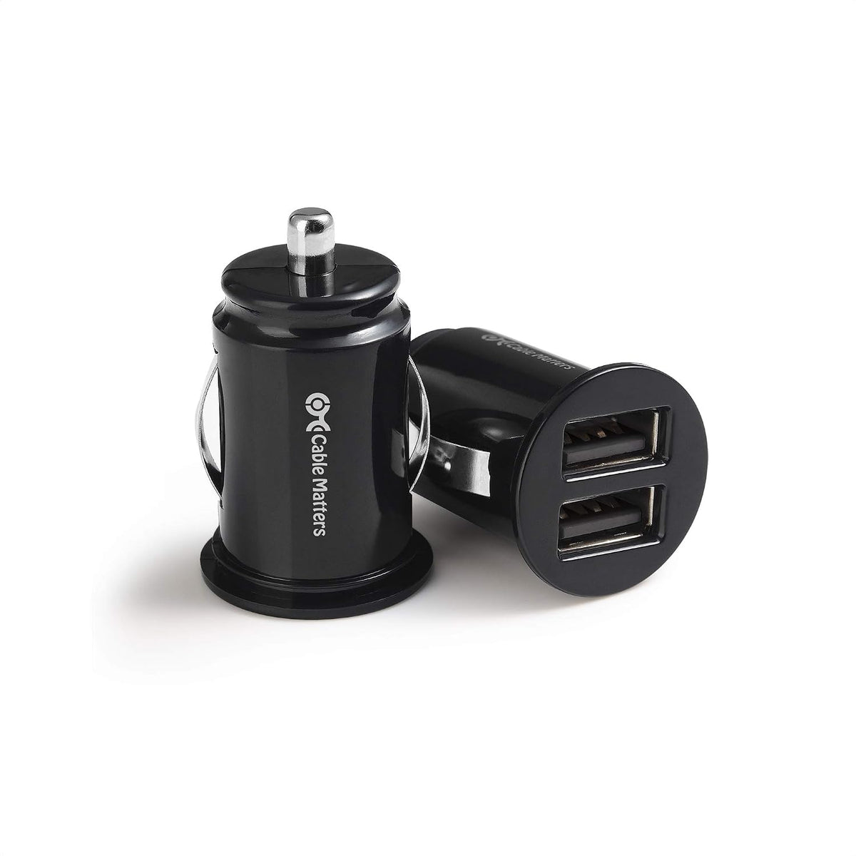 Cable Matters 2-Pack 4.8A 24W Flush Mount Dual USB Car Charger
