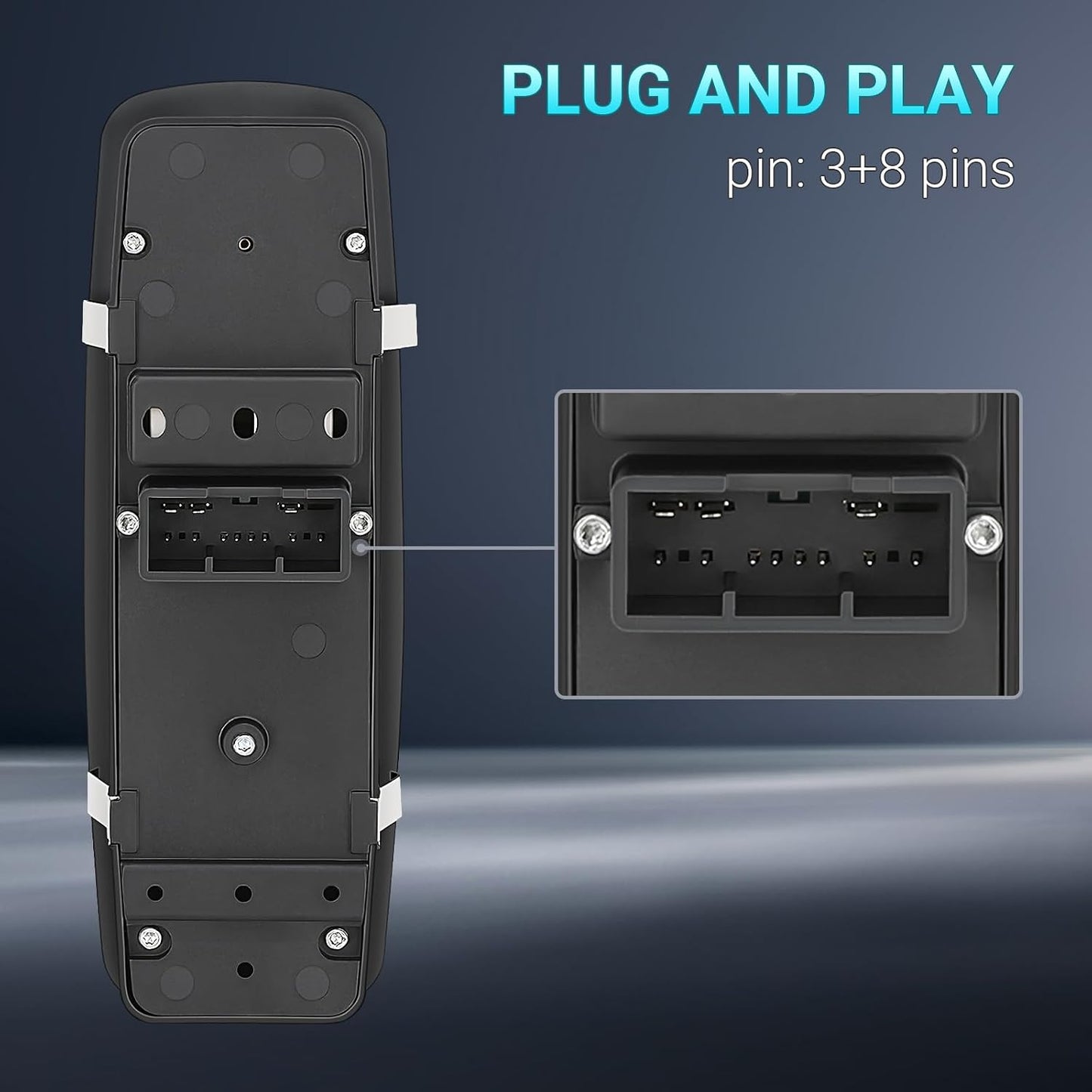 Power Master Window Switch Driver Side Control Button Compatible with 2015-2017 Chrysler 200, 2011-2020 Chrysler 300, 2011-2019 Dodge Charger, 16-2022 Ram 1500 2500 3500, 2011-2021 Jeep Grand Cherokee