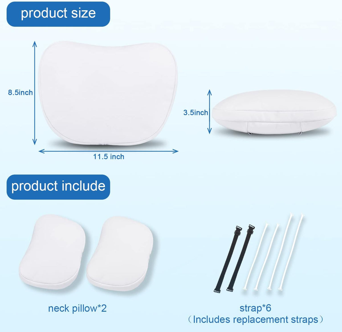 2 Pack Car Headrest Neck Pillow for Tesla Model 3 Model Y S X