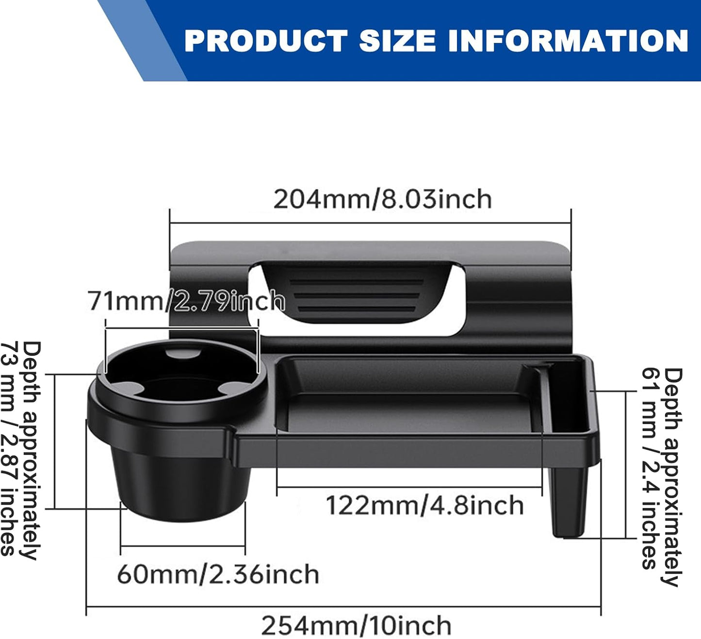 Car Window Multifunctional Storage Organizer, Car Door Cup Holder, Functional Vehicle Organizer Rack with Storage Organizer Tray Fits Most Vehicles